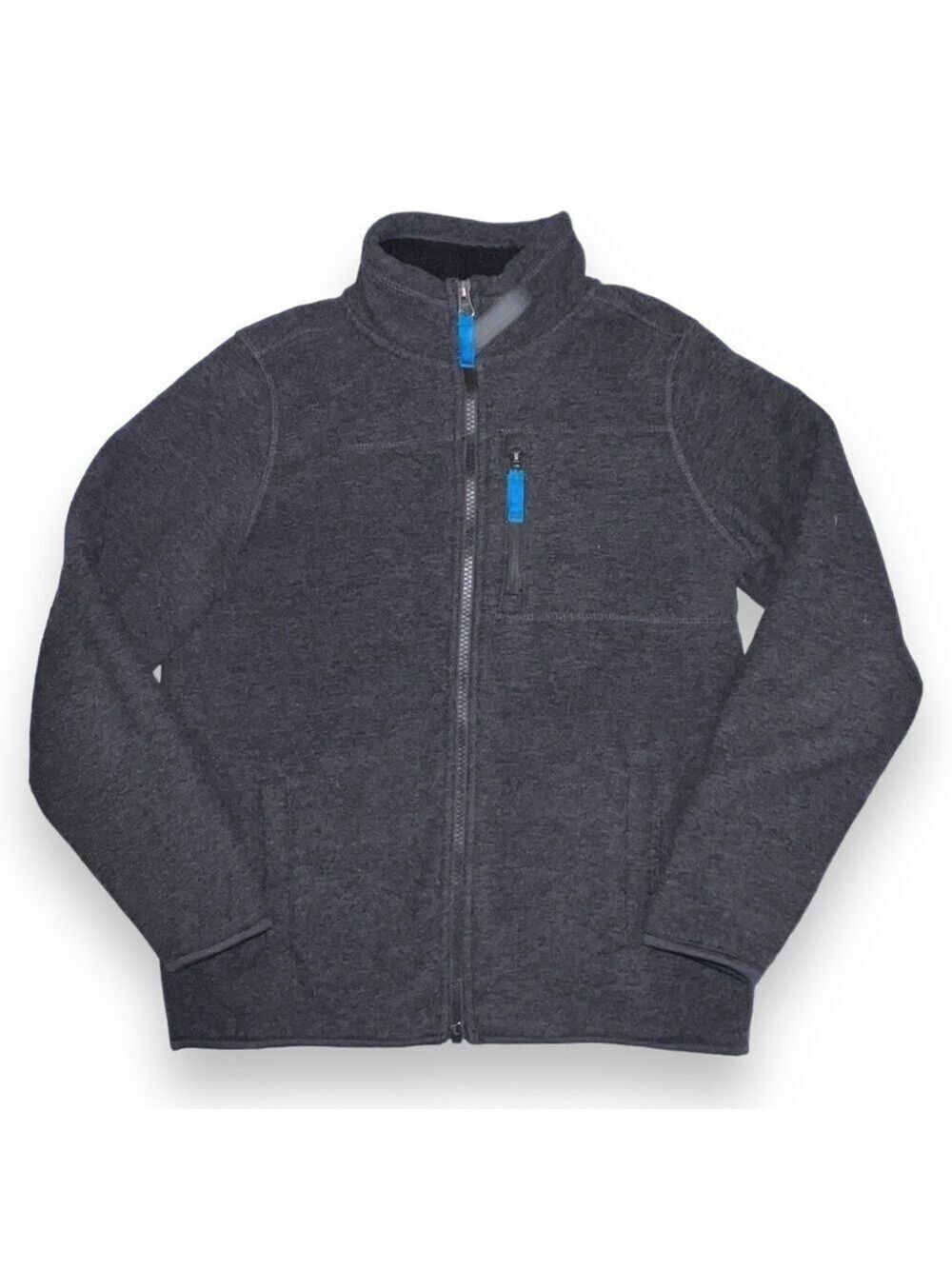 32 Degrees Heat Boys Sherpa Lined Fleece Jacket Heather Coal Size 10/12